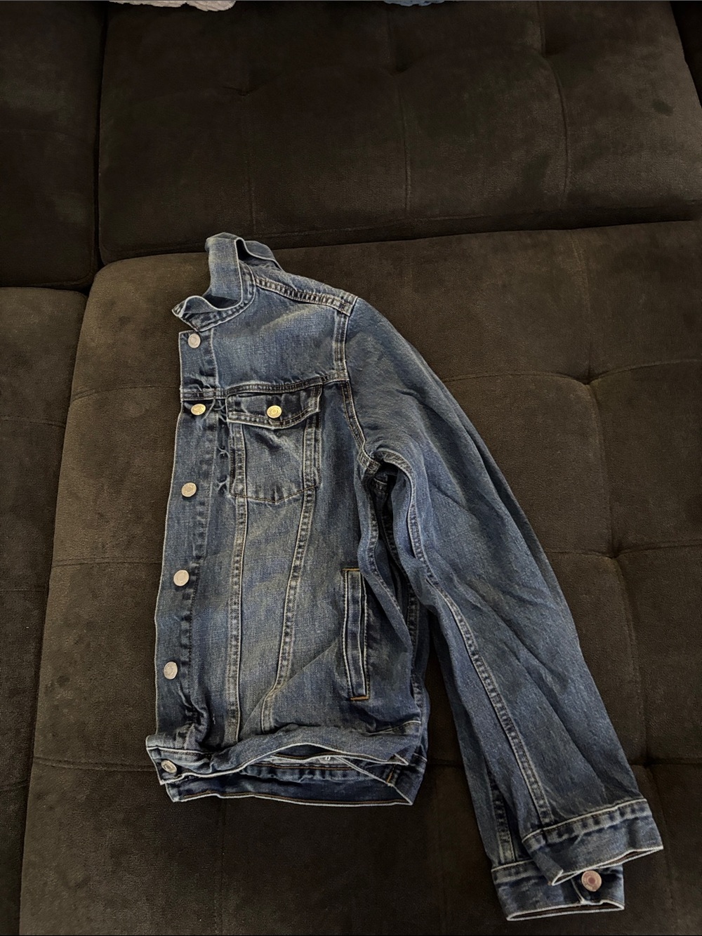 GAP Blue Women’s Denim Jacket with Stand Collar - Picture 4 of 4